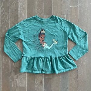 Hanna Andersson Disney Princess Tiana Green Long Sleeve Top